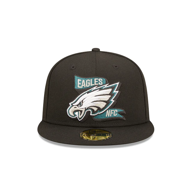 New Era Philadelphia Eagles 2022 Sideline Black 59FIFTY Fitted Hat - Image 2