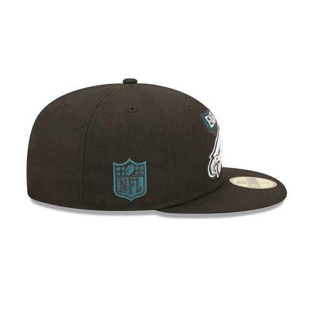 New Era Philadelphia Eagles 2022 Sideline Black 59FIFTY Fitted Hat - Image 4