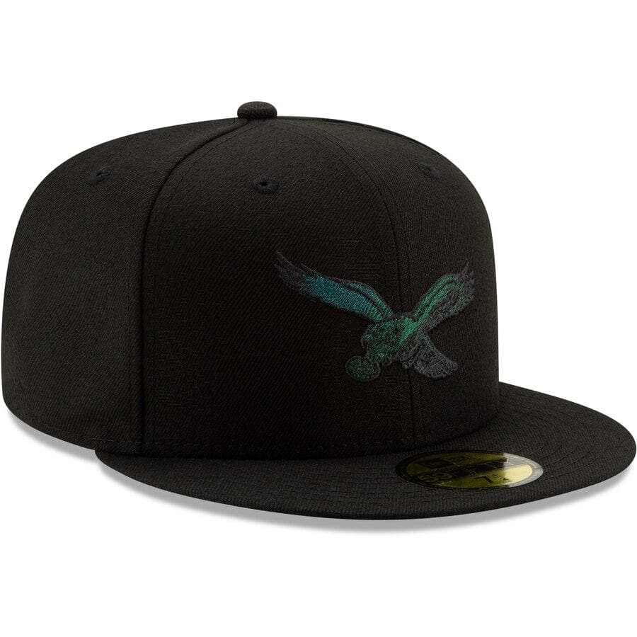 New Era Philadelphia Eagles Black Historic 59FIFTY Fitted Hat - Image 4