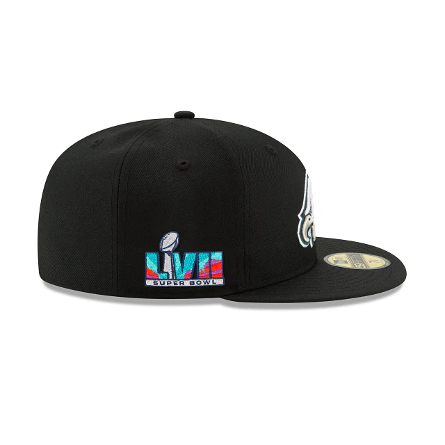 New Era Philadelphia Eagles Super Bowl LVII Participation Side Patch 59FIFTY Fitted Hat - Image 4