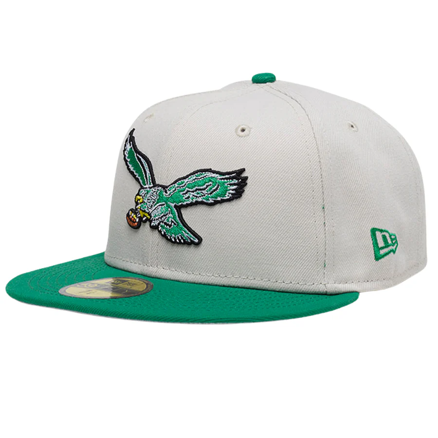 New Era Philadelphia Eagles White/Green Pre-Game 59FIFTY Fitted Hat - Image 4
