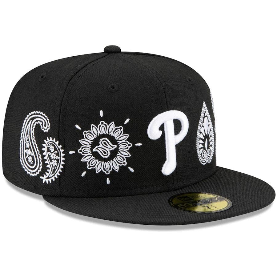 New Era Philadelphia Phillies Paisley Elements Black 59FIFTY Fitted Hat - Image 3