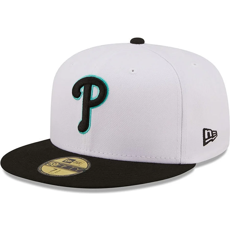 New Era Philadelphia Phillies White/Black Two-Tone Color Pack 59FIFTY Fitted Hat