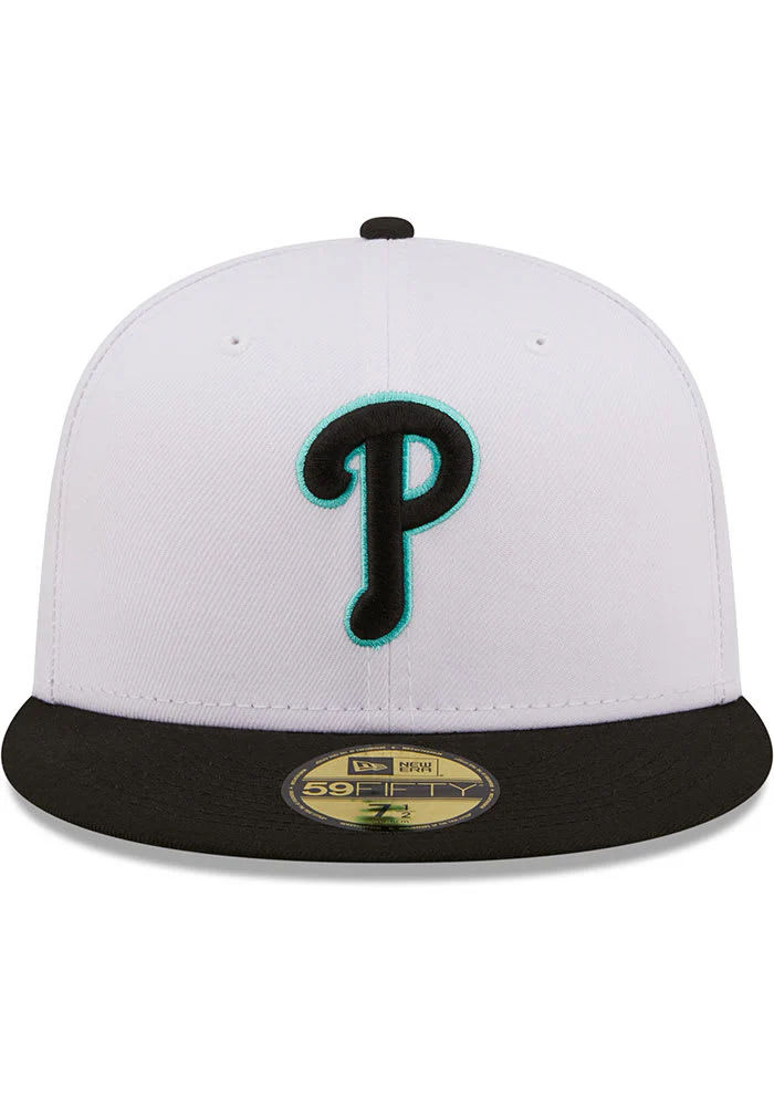 New Era Philadelphia Phillies White/Black Two-Tone Color Pack 59FIFTY Fitted Hat - Image 3