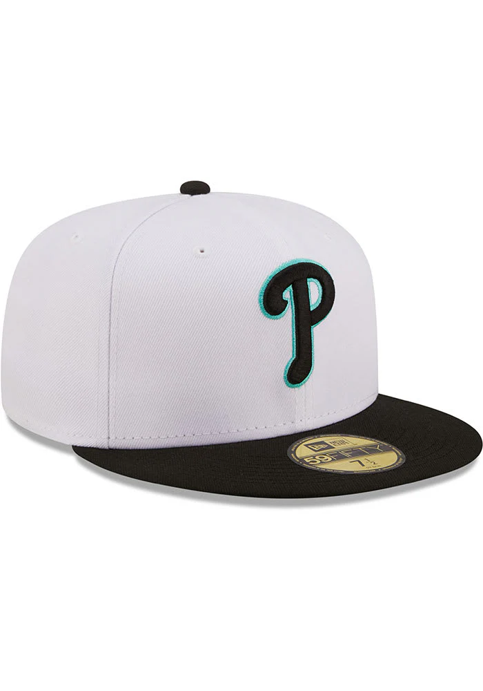 New Era Philadelphia Phillies White/Black Two-Tone Color Pack 59FIFTY Fitted Hat - Image 4