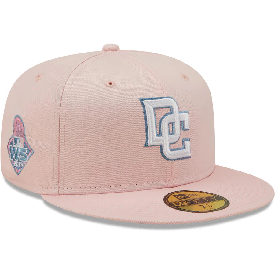 New Era Pink Washington Nationals 2019 World Series Sky Undervisor 59FIFTY Fitted Hat - Image 3