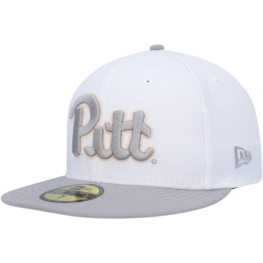 New Era  Pitt Panthers White/Gray Neutral Apricot 59FIFTY Fitted Hat - Image 4