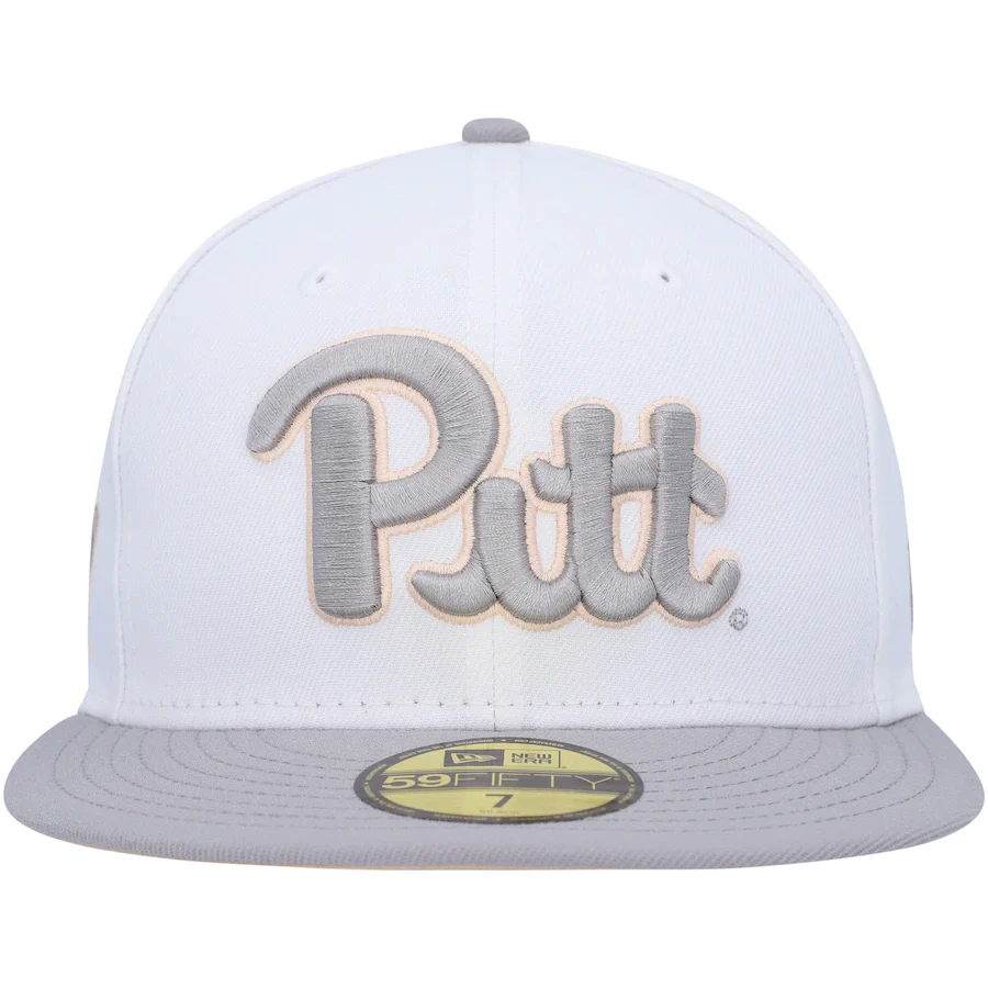 New Era  Pitt Panthers White/Gray Neutral Apricot 59FIFTY Fitted Hat - Image 5