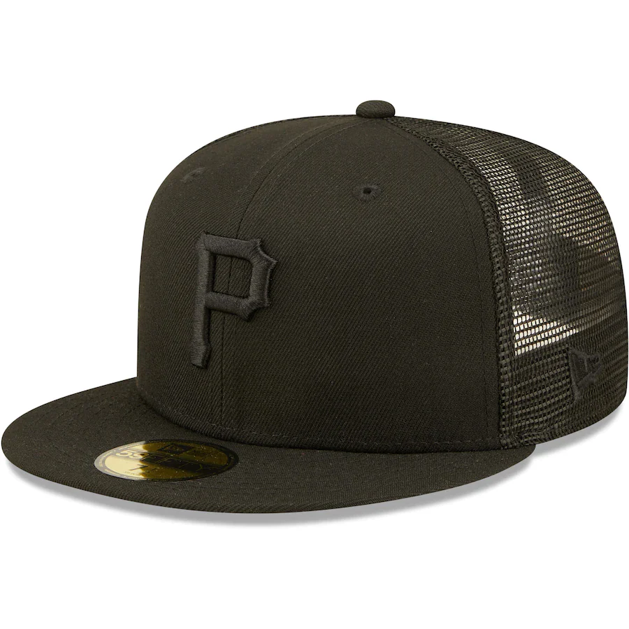New Era Pittsburgh Pirates Blackout Trucker 59FIFTY Fitted Hat