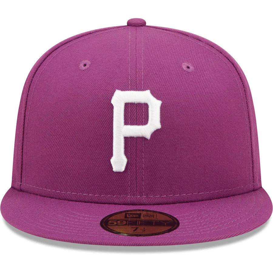 New Era Pittsburgh Pirates Grape Purple Logo 59FIFTY Fitted Hat - Image 5