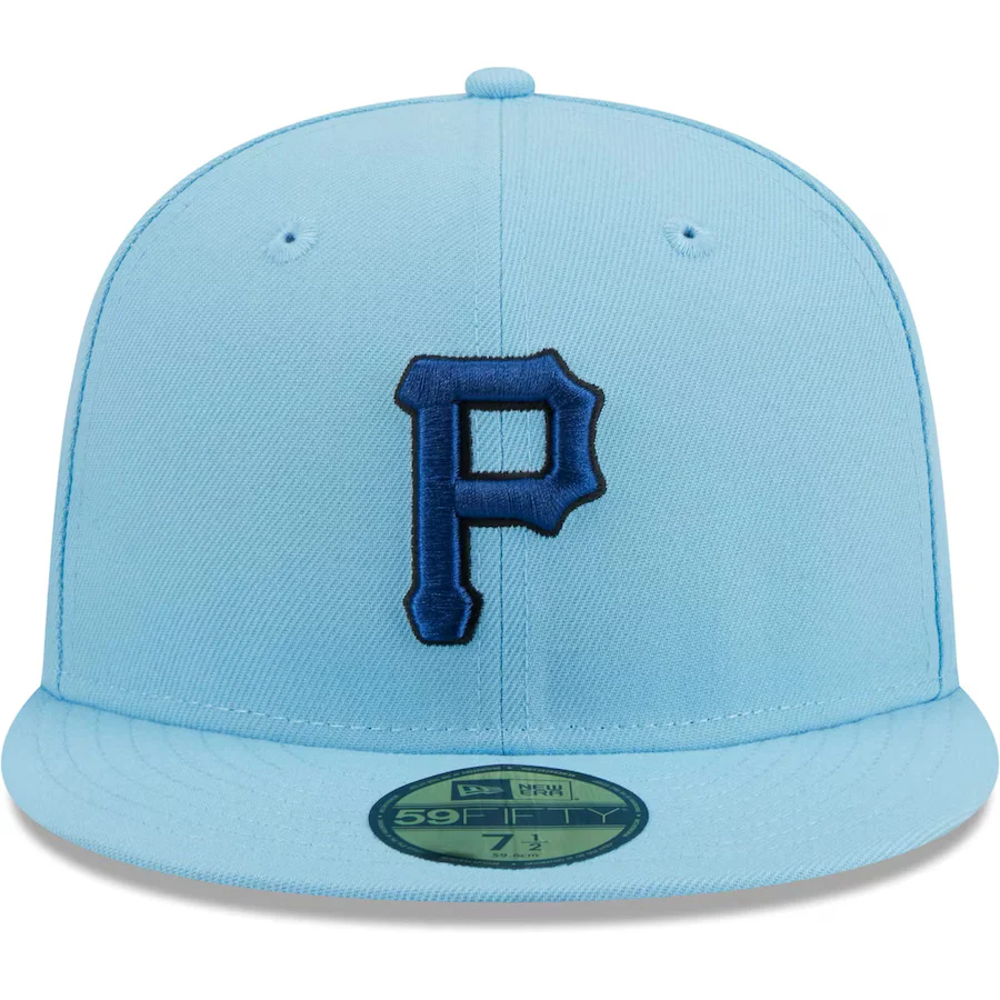 New Era Pittsburgh Pirates Light Blue/Navy 2023 59FIFTY Fitted Hat - Image 5