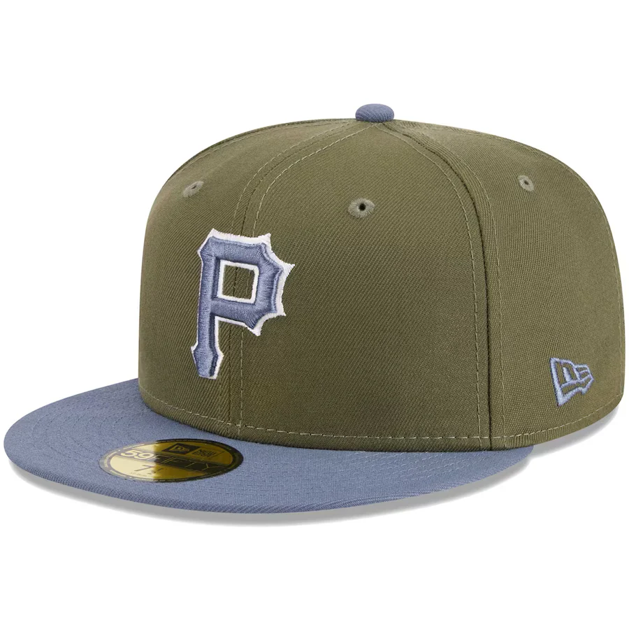 New Era Pittsburgh Pirates Olive/Blue 2023 59FIFTY Fitted Hat - Image 4