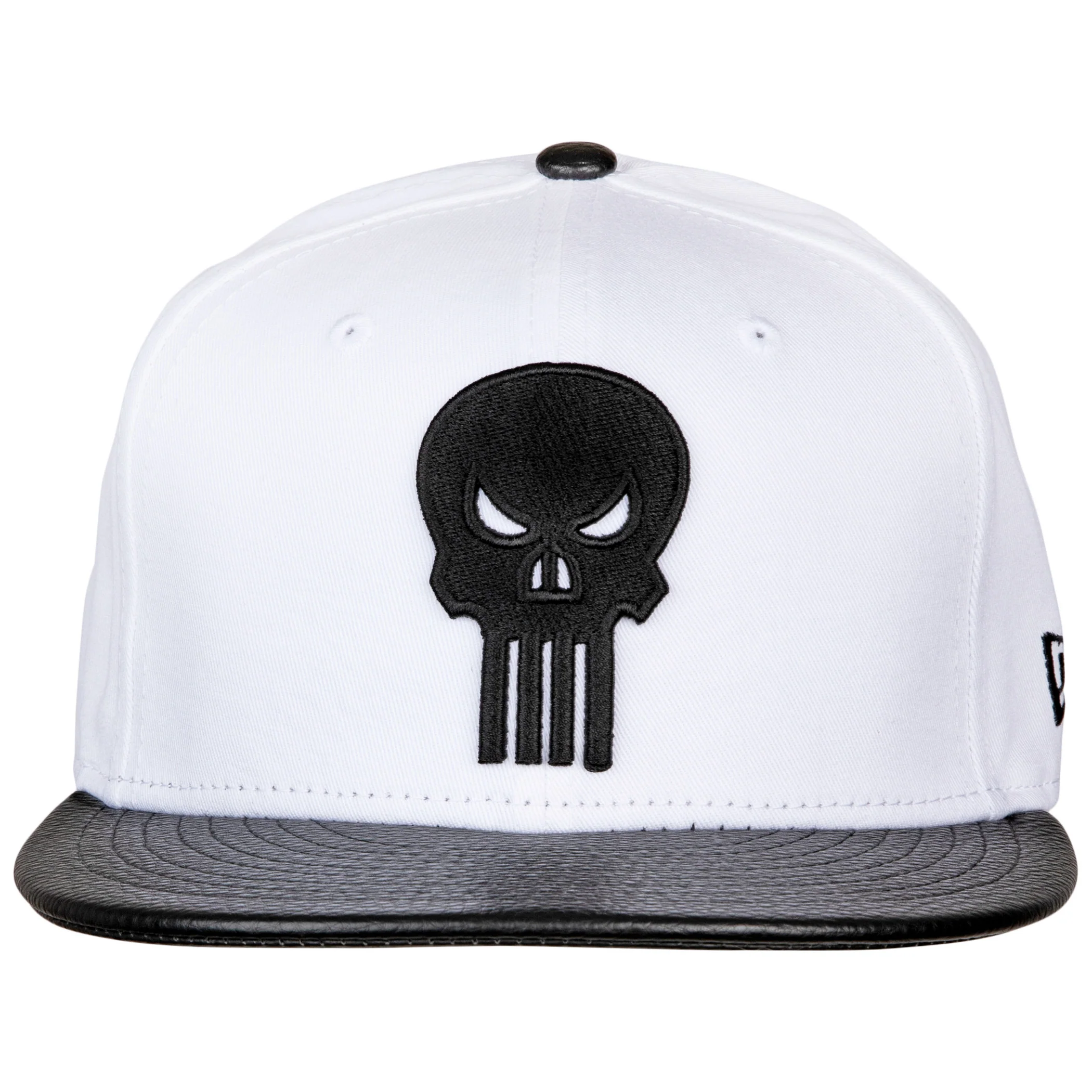 New Era Punisher Minimalist Symbol White w/Pebbled Undervisor 59FIFTY Fitted Hat - Image 3