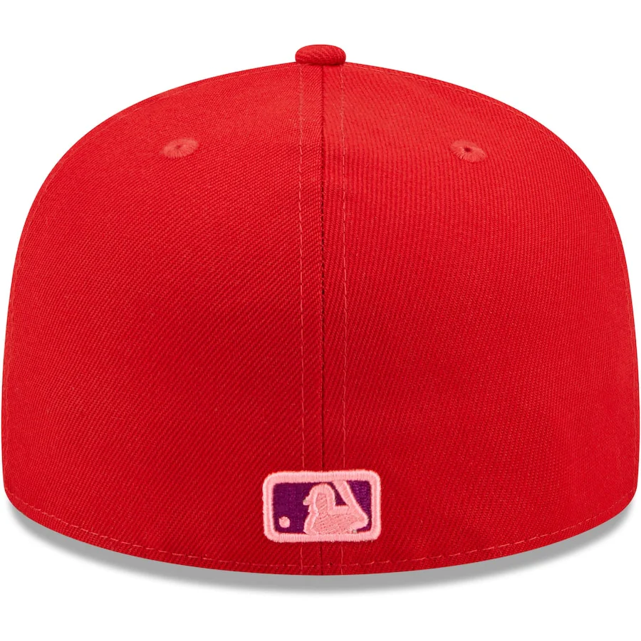 New Era Red Los Angeles Dodgers Purple Undervisor 59FIFTY Fitted Hat - Image 3