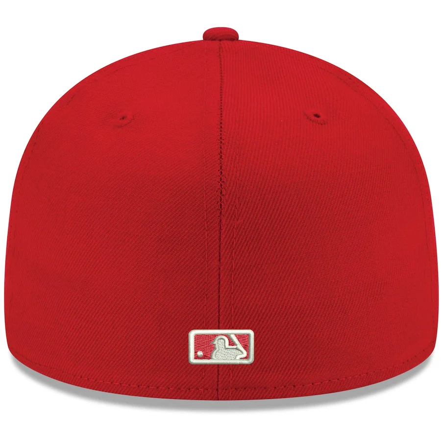 New Era Red Oakland Athletics Logo White 59FIFTY Fitted Hat - Image 3