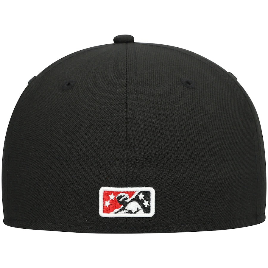 New Era Richmond Flying Squirrels Black Authentic Collection Team Home 59FIFTY Fitted Hat - Image 4
