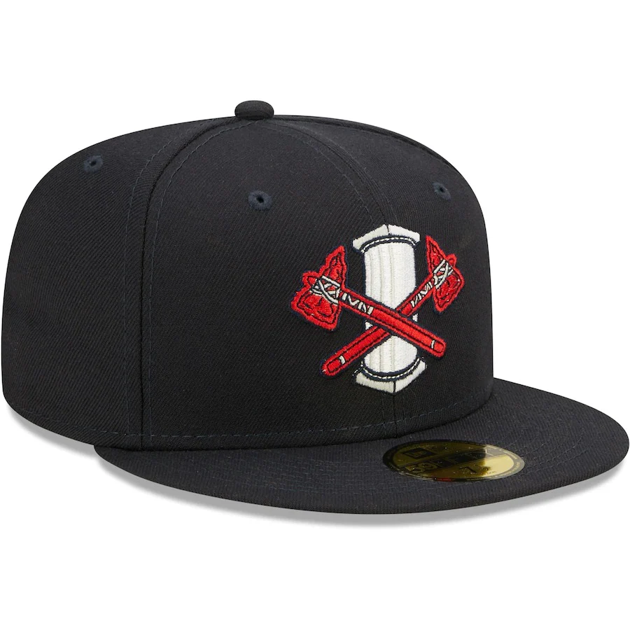 New Era Rome Braves Navy Authentic Collection Team Alternate 59FIFTY Fitted Hat - Image 4