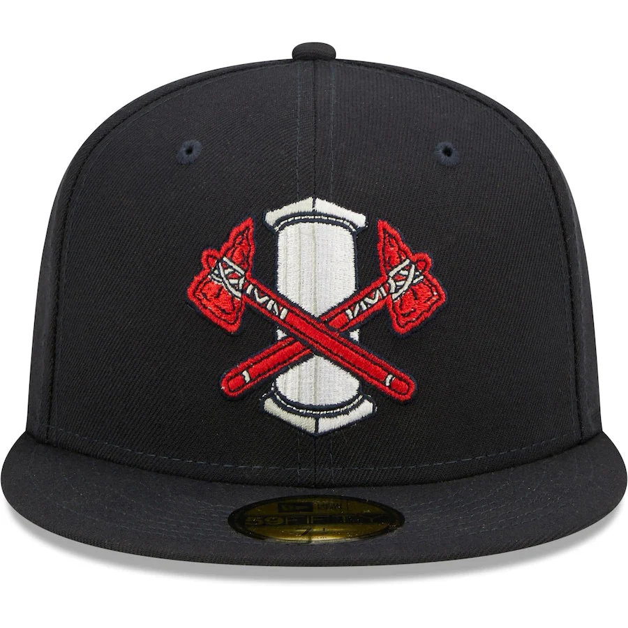 New Era Rome Braves Navy Authentic Collection Team Alternate 59FIFTY Fitted Hat - Image 5
