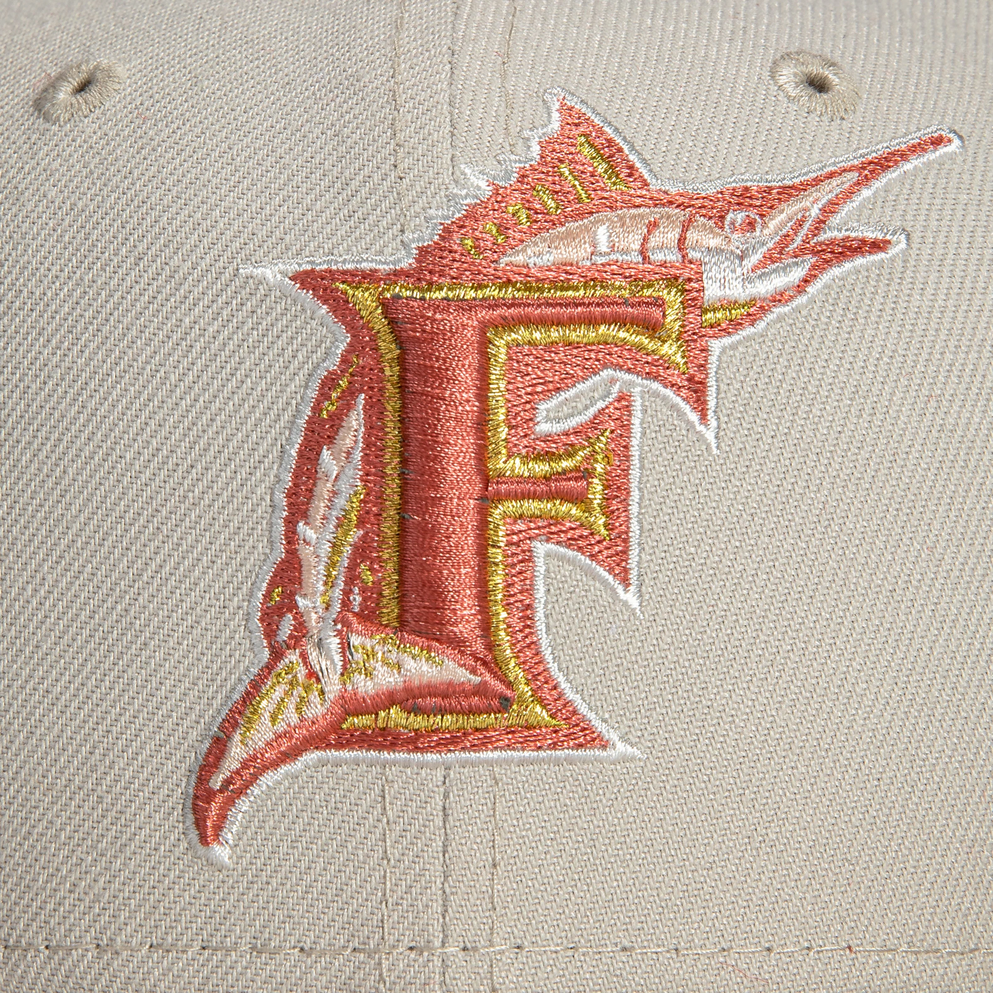 New Era Rose Gold Florida Marlins Inaugural 59FIFTY Fitted Hat - Image 4