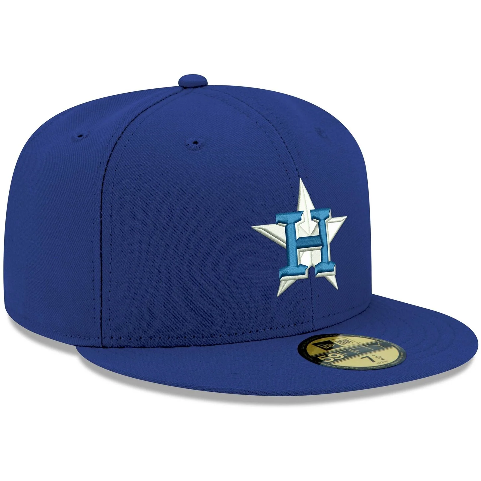 New Era Royal Houston Astros Logo White 59FIFTY Fitted Hat - Image 4
