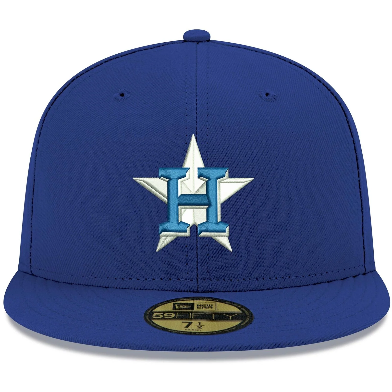 New Era Royal Houston Astros Logo White 59FIFTY Fitted Hat - Image 5