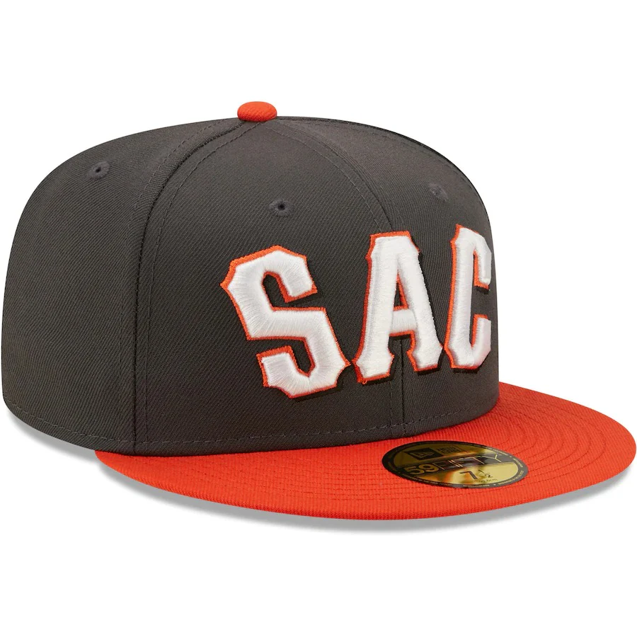 New Era Sacramento River Cats Charcoal Authentic Collection 59FIFTY Fitted Hat - Image 4