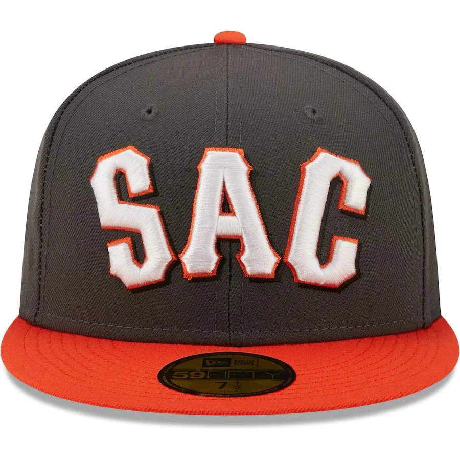 New Era Sacramento River Cats Charcoal Authentic Collection 59FIFTY Fitted Hat - Image 5