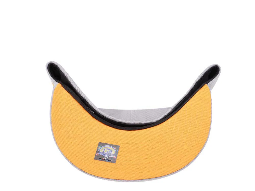 New Era Salt Lake Bees Gray/Yellow Pop 59FIFTY Fitted Cap - Image 2