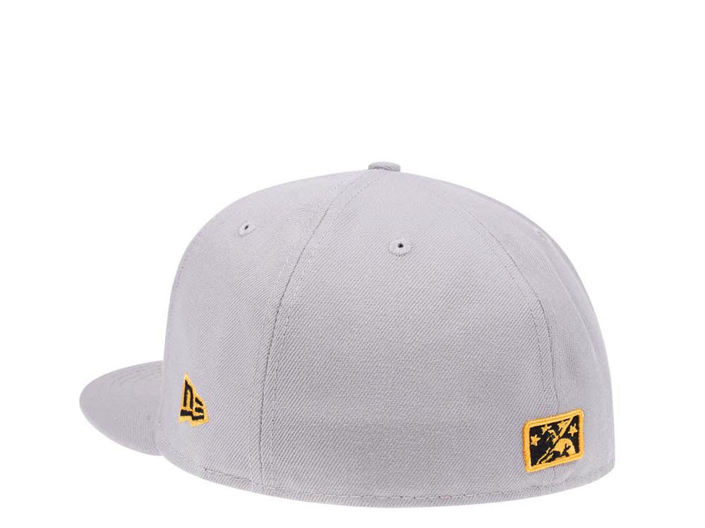 New Era Salt Lake Bees Gray/Yellow Pop 59FIFTY Fitted Cap - Image 3