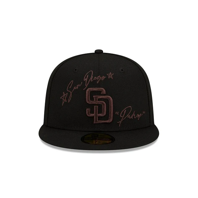 New Era San Diego Padres Cursive 59fifty Fitted Hat - Image 3