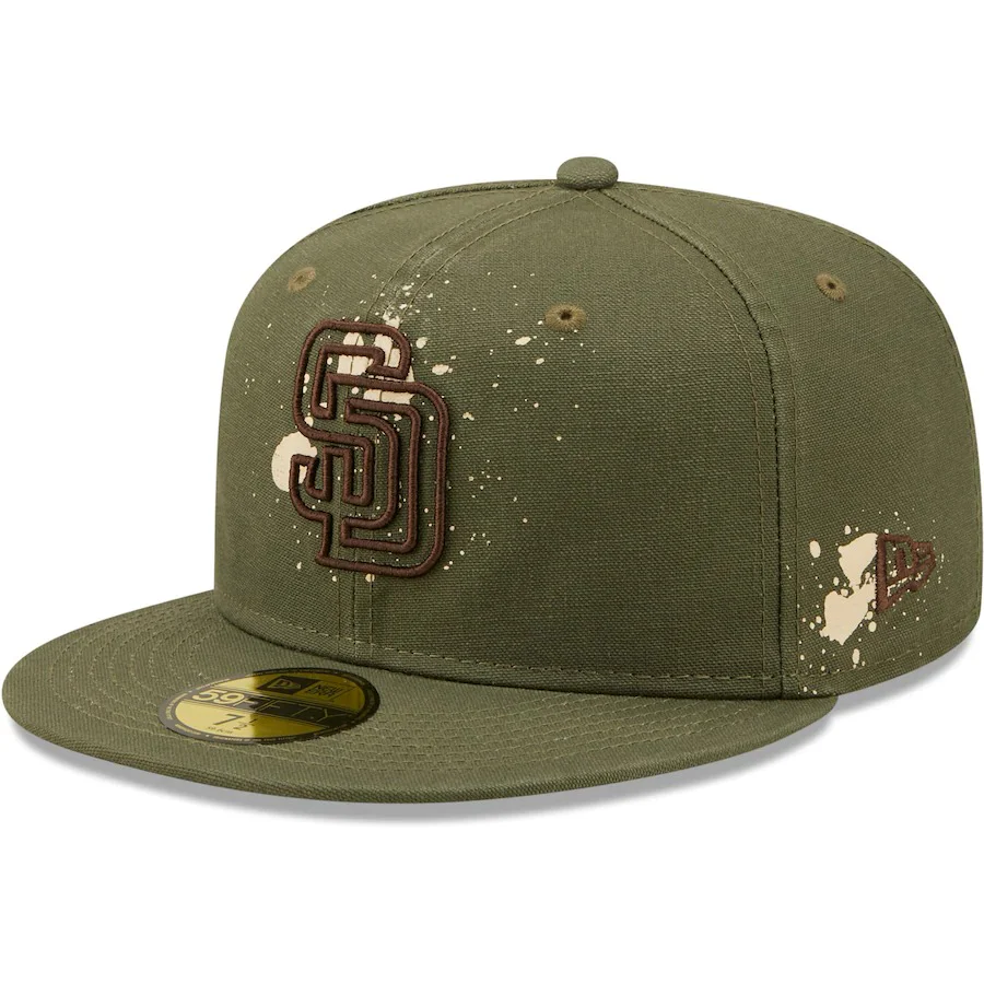 New Era San Diego Padres Olive Splatter 59FIFTY Fitted Hat