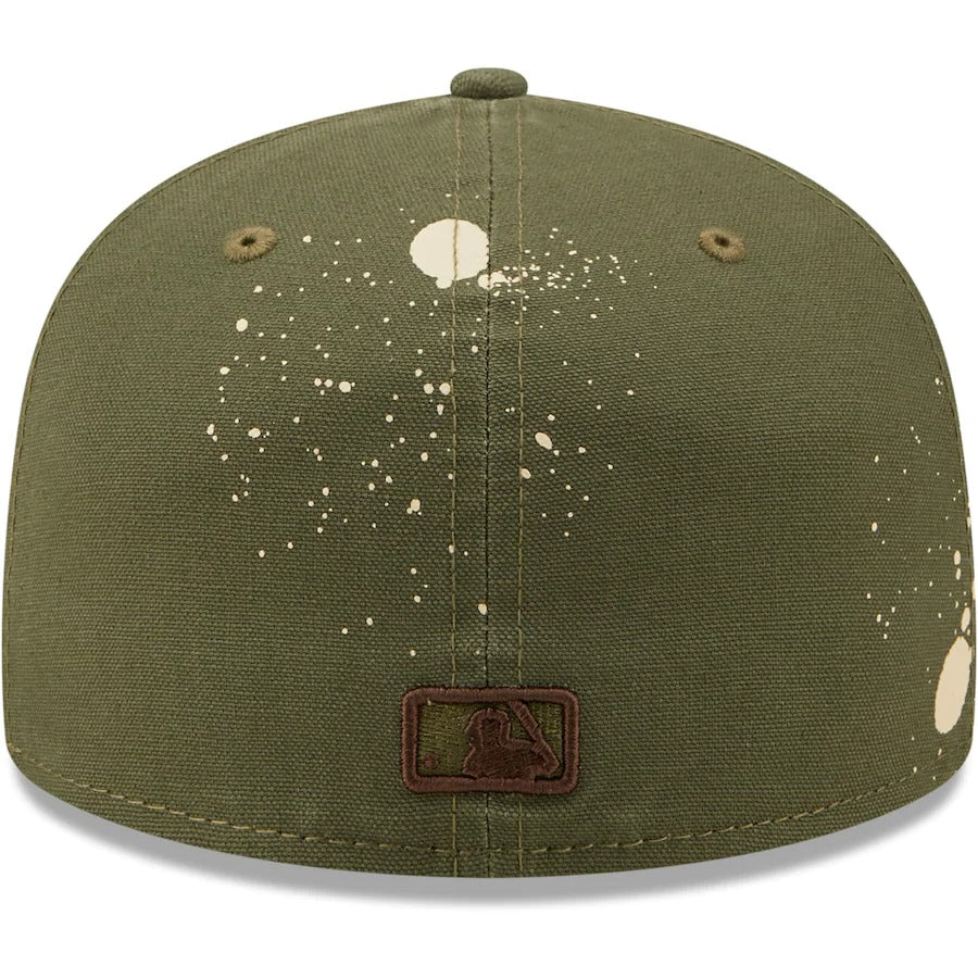 New Era San Diego Padres Olive Splatter 59FIFTY Fitted Hat - Image 3