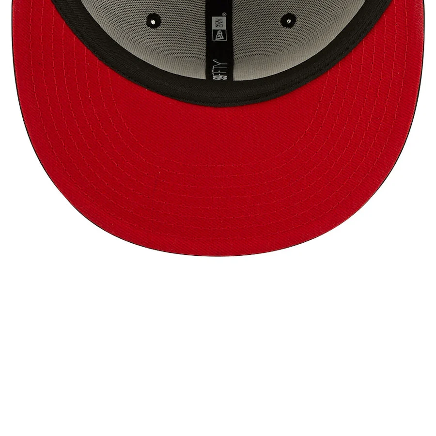 New Era San Francisco 49ers Black 75th Anniversary Side Patch 59FIFTY Fitted Hat - Image 2