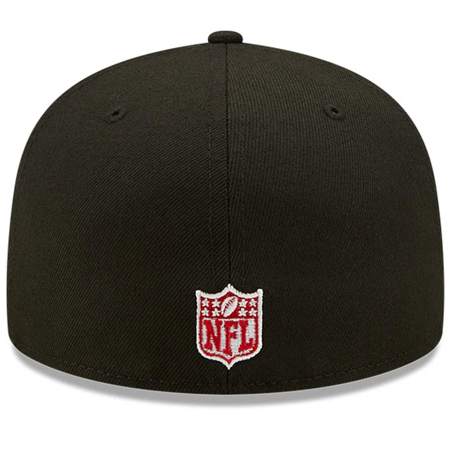 New Era San Francisco 49ers Black 75th Anniversary Side Patch 59FIFTY Fitted Hat - Image 3