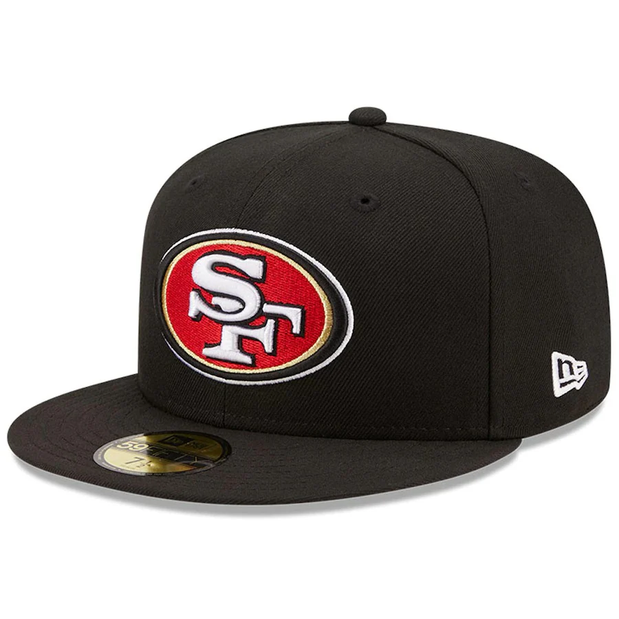 New Era San Francisco 49ers Black 75th Anniversary Side Patch 59FIFTY Fitted Hat - Image 4