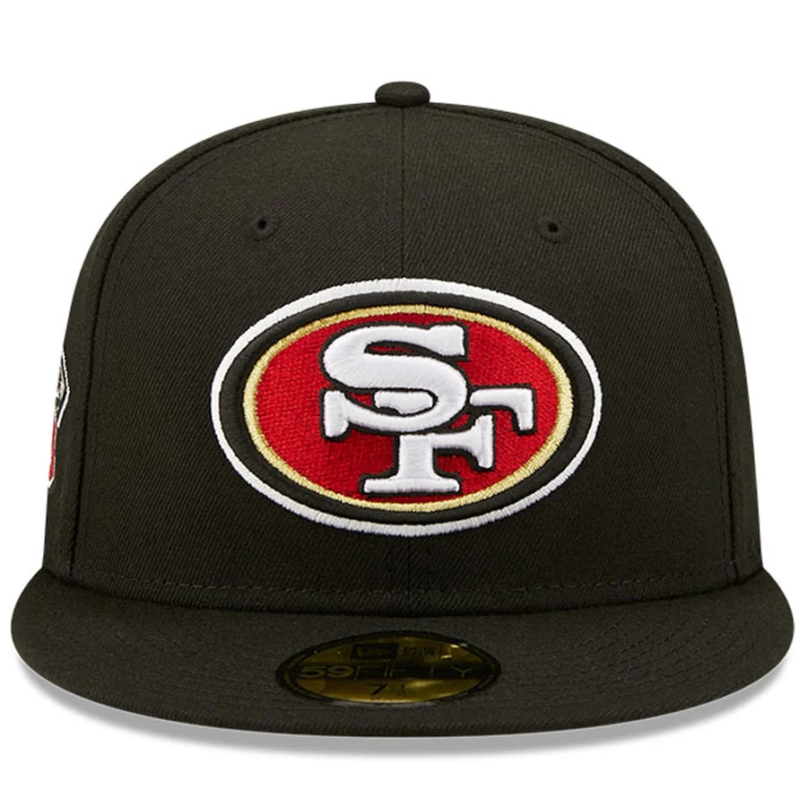 New Era San Francisco 49ers Black 75th Anniversary Side Patch 59FIFTY Fitted Hat - Image 5