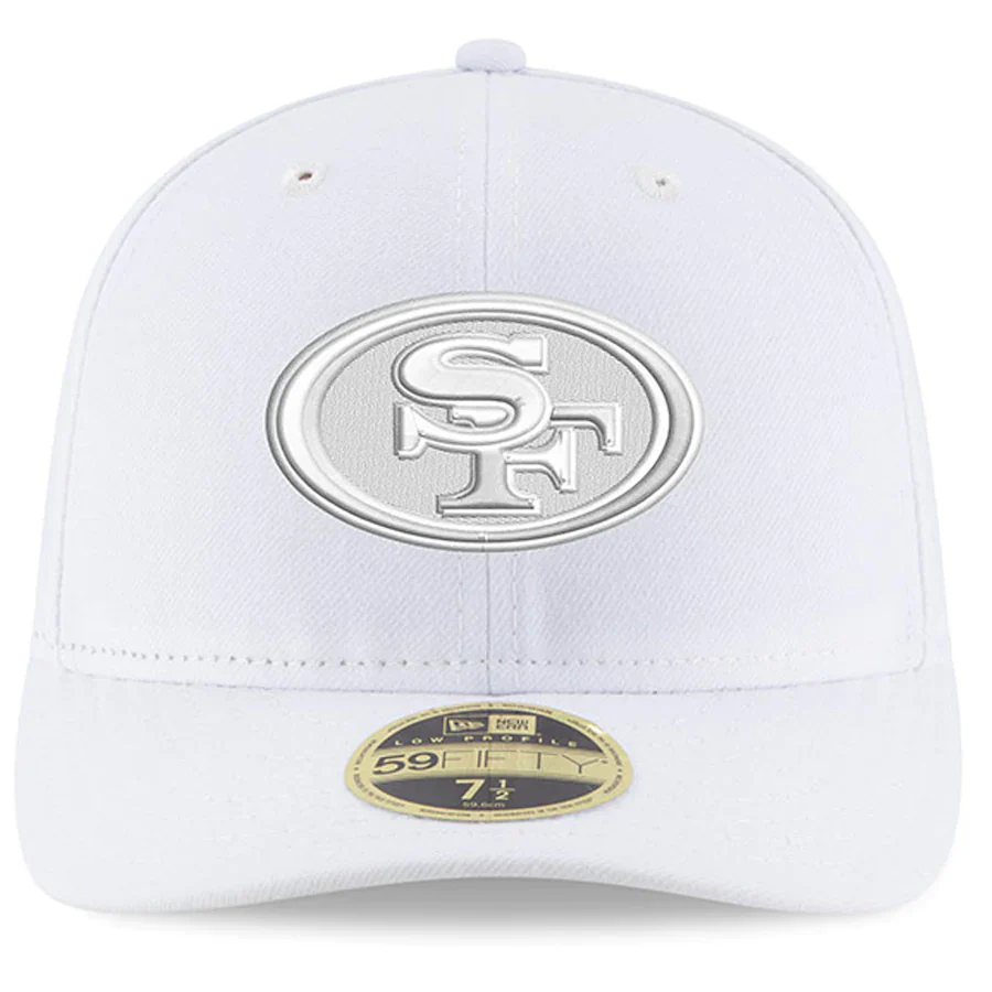 New Era San Francisco 49ers White on White Low Profile 59FIFTY Fitted Hat - Image 4