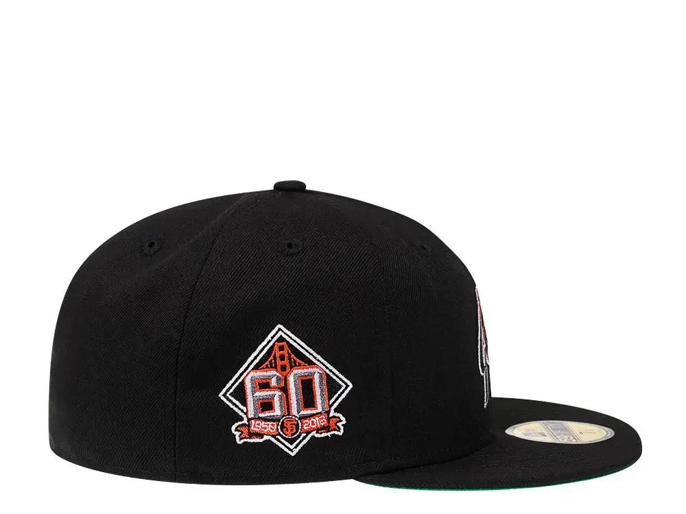 New Era San Francisco Giants 60th Anniversary Black Throwback 59FIFTY Fitted Hat - Image 4