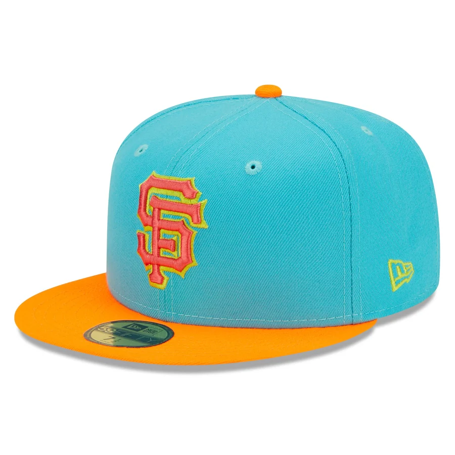 New Era San Francisco Giants Blue/Orange Vice Highlighter 59FIFTY Fitted Hat - Image 4