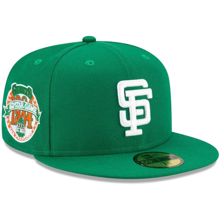 New Era San Francisco Giants Green 1984 MLB All-Star Game Orange Undervisor 59FIFTY Fitted Hat - Image 3