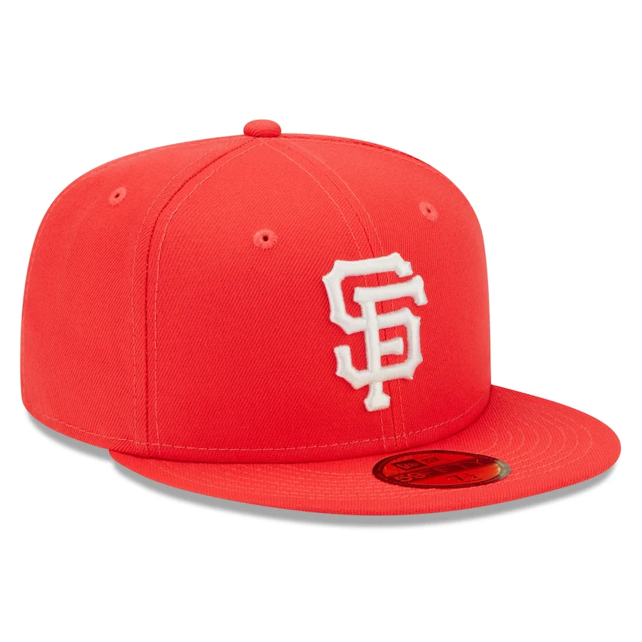 New Era San Francisco Giants Lava Highlighter Logo 59FIFTY Fitted Hat - Image 4