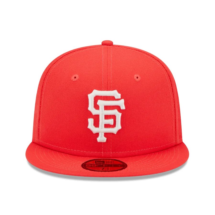 New Era San Francisco Giants Lava Highlighter Logo 59FIFTY Fitted Hat - Image 5