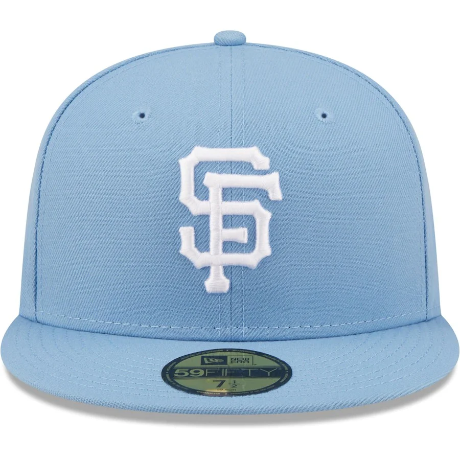 New Era San Francisco Giants Sky Blue Logo White 59FIFTY Fitted Hat - Image 5