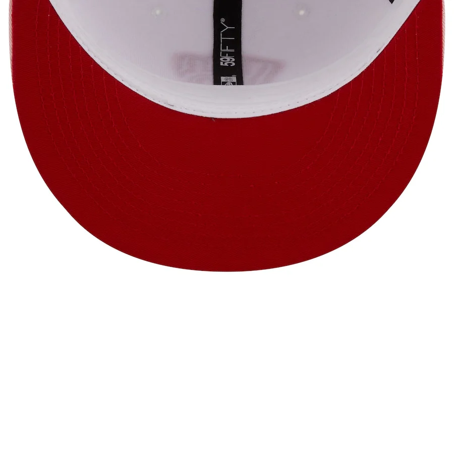 New Era San Francisco Giants White/Pink Scarlet Undervisor 59FIFTY Fitted Hat - Image 2