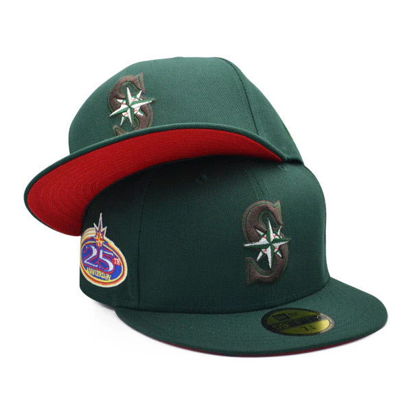 New Era Seattle Mariners 25th Anniversary Pine Green/Charcoal 59FIFTY Fitted Hat - Image 2