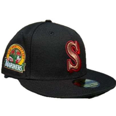 New Era Seattle Mariners Black/Copper/Red 30th Anniversay Crossover 59FIFTY Fitted Hat - Image 5