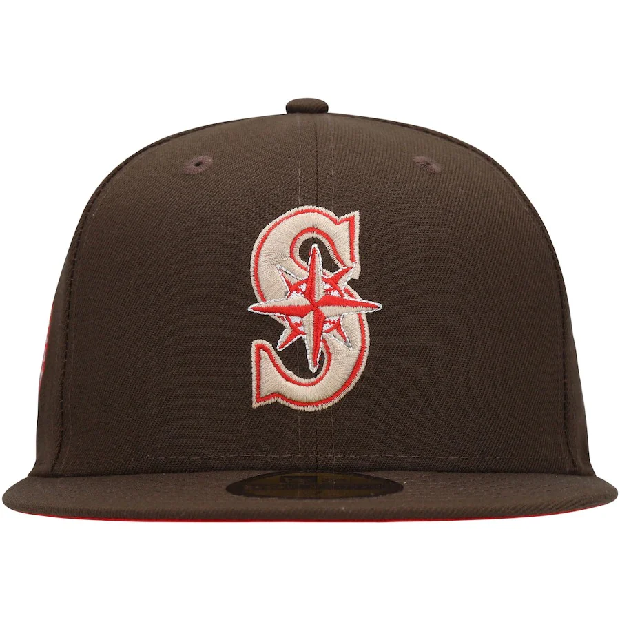 New Era Seattle Mariners Brown 35th Anniversary Team Scarlet Undervisor 59FIFTY Fitted Hat - Image 5