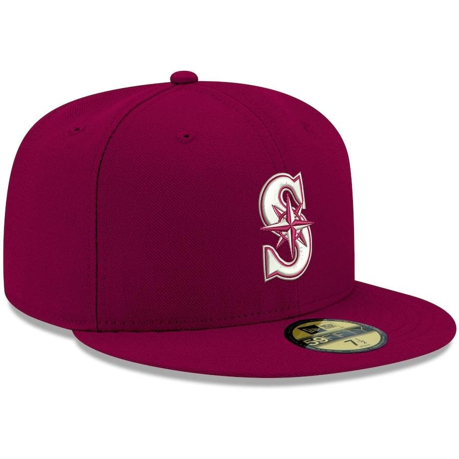 New Era Seattle Mariners Cardinal Logo 59FIFTY Fitted Hat - Image 3