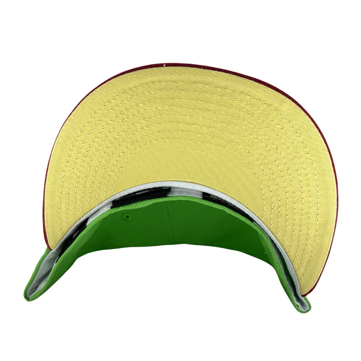 New Era Seattle Mariners Lime/Cardinal 30th Anniversary "Shaggy" Inspired 59FIFTY Fitted Hat - Image 2