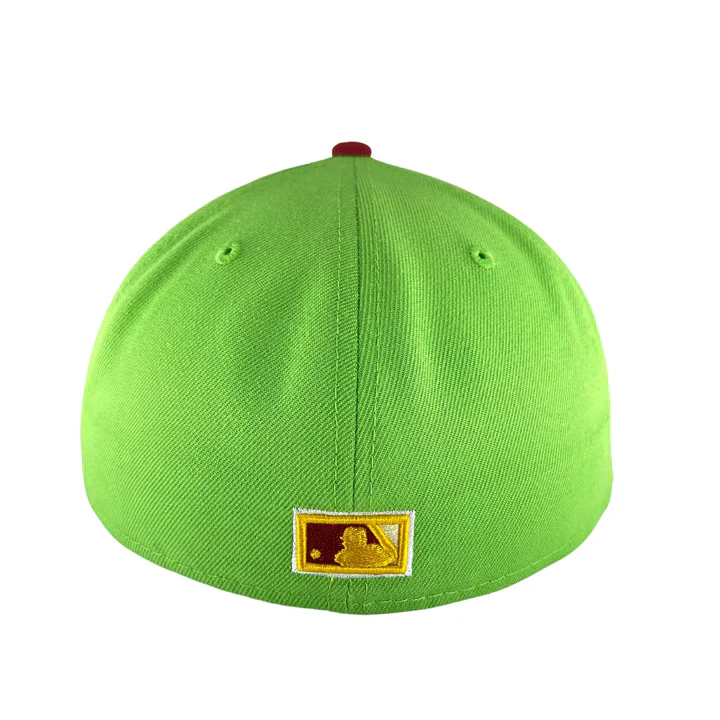 New Era Seattle Mariners Lime/Cardinal 30th Anniversary "Shaggy" Inspired 59FIFTY Fitted Hat - Image 3